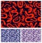 Snakes and lizards seamless textile, vector background with a lot of reptiles endless texture, stylish fabric or wallpaper design