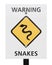 Snakes warning sign