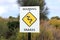 Snakes warning sign in bushland