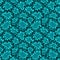 Snakeskin seamless pattern. Teal turquoise reptile repeating texture