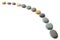 Snaking Line of Twelve Pebbles Steps Isolated