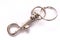 Snap clasp hook trigger belt clip silver metal keychain key ring