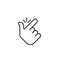 Snap finger logo. concept make flicking fingers.popular gesturing.linear abstract trend simple okey logotype graphic design isolat