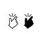 Snap of the fingers icon. Easy concept vector set
