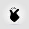 Snap fingers like easy emoji logo black design