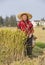 Snap portrait of a harvesting senior woman