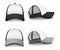 Snapback baseball cap mockup set from front and side view