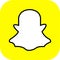 Snapchat logo messenger icon. Realistic social media logotype. Snap chat app button on transparent background