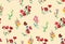Snapdragon and carnation flowers  on beige background