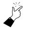 Snapping finger, simple matter hand gesture, a piece of cake, as easy as ABC sign, fingers click