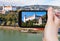 Snapshot of Bratislava Castle over Danube River