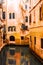 Snapshot of the houses by the canal,photo taken from vaporetto the traditional transportation of venice for the public