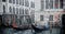 Snapshot of the landmark building by the canal,photo taken from vaporetto the traditional transportation of venice for the public