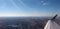 A snapshot style photo of the panorama of the German capital was made by a Samsung smartphone from a low cost  jet