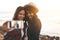 Snapshots of summer memories. two young friends taking a selfie together at the beach.