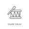 Snare drum linear icon. Modern outline Snare drum logo concept o