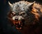 Snarling Wolf in Hyper-Realistic Graphic AI Generated