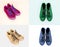 Sneaker  colorful  natural suede leather for women ,spring summer collection brand shoes lilac,red,green,yellow,blue, grey ,pink