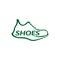 Sneaker Jogging Runner Shoes Line Style Logo Design Template