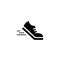 Sneaker quick sign black icon. Vector illustration eps 10