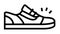 sneaker shoes line icon animation