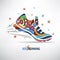 Sneaker stylized vector symbol