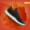 Sneakers on abstract background, realistic style. Sports shoes for running, fitness or walking. Can be used for web