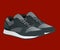 sneakers on background. icon with gray running shoes