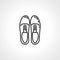 sneakers line icon. Running shoes icon