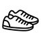 Sneakers line icon. Sport shoes vector illustration isolated on white. Footwear outline style design, designed for web