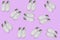 sneakers pattern on a pink background