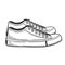 Sneakers shoes. Vector concept in doodle and sketch style