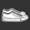 Sneakers shoes. Vector concept in doodle and sketch style