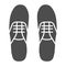 Sneakers solid icon, footwear concept, gumshoes sign on white background, sport shoes icon in glyph style for mobile