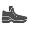 Sneakers solid icon. Sport shoe vector illustration isolated on white. Footwear glyph style design, designed for web and