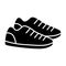 Sneakers solid icon. Sport shoes vector illustration isolated on white. Footwear glyph style design, designed for web