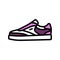 sneakers streetwear cloth fashion color icon vector illustration