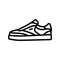 sneakers streetwear cloth fashion line icon vector illustration