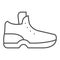 Sneakers thin line icon. Sport shoe vector illustration isolated on white. Footwear outline style design, designed for