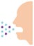 Sneeze , cough , Droplet transmission vector icon illustration  Corona virus / covid-19 / flu prevention