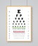 Snellen chart eye test for testing quality vision