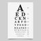 Snellen chart visual acuity test. Ophthalmology, healthcare and medicine. Illustration, banner vector