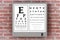 Snellen Eye Chart Test Light Box . 3d Rendering