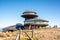 SNEZKA, GIANT MOUNTAINS - OCTOBER 12, 2019: Polish hut on the top of Snezka or Sniezka Mountain, Giant Mountains, Czech