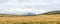 Snezka, Krkonose, border of Poland and Czech Republic. Amazing view for a postcard or calendar. The road through the fields to the