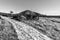 Snezka mountain and cobblestone route in Giant Mounatins, Krkonose National Park, Czech Republic