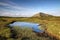 Snezka mountain with peatbog