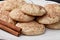 Snickerdoodle cookies on a vintage plate