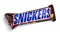 Snickers chocolate bar isolated on white