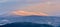 Snieznik Massif, Czarna Gora peak, snow-covered forests in the mountains at sunset